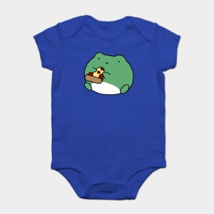 Frog Eating Pizza Baby Bodysuit